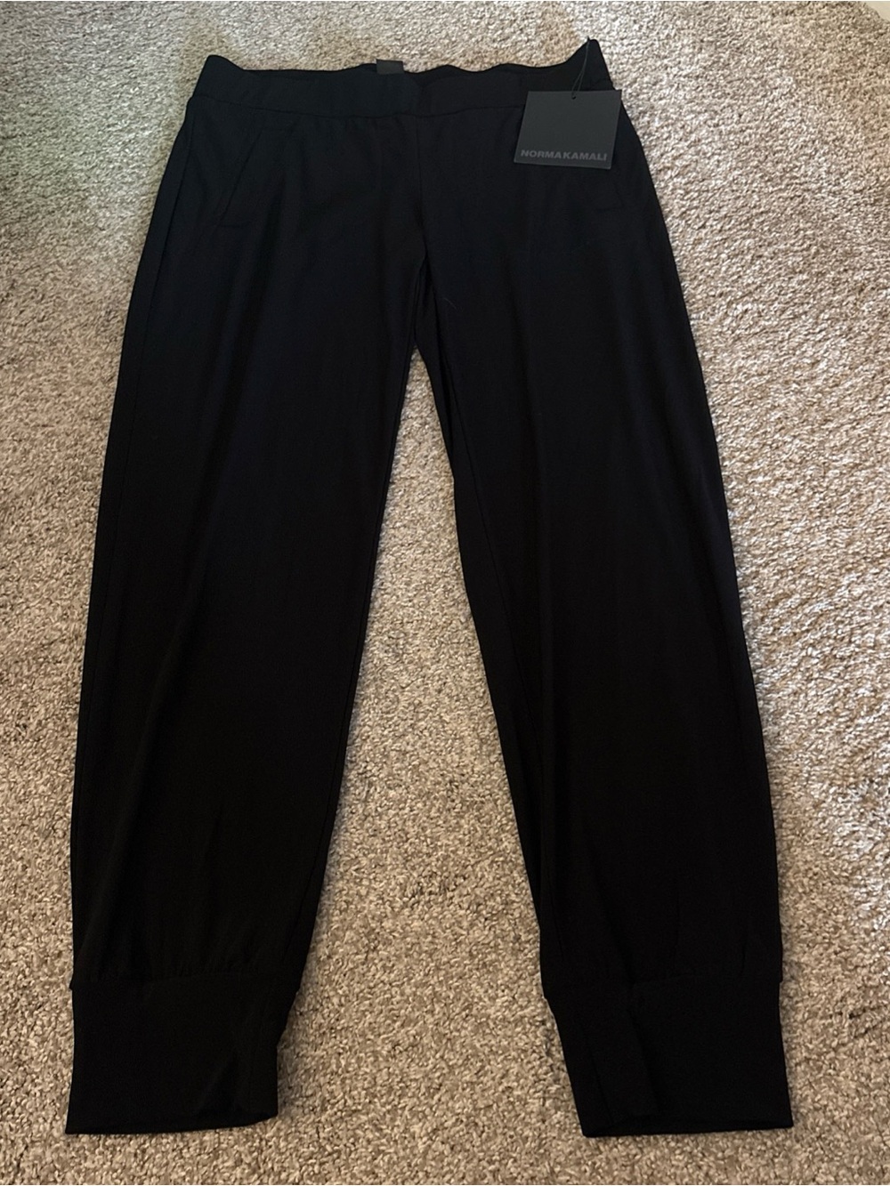 Norma Kamali Men’s Black Relaxed Jogger Pants